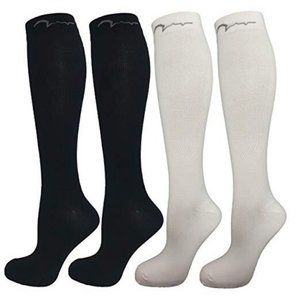 4 Pair (2 Black & 2 White) Extra Soft Small/Medium